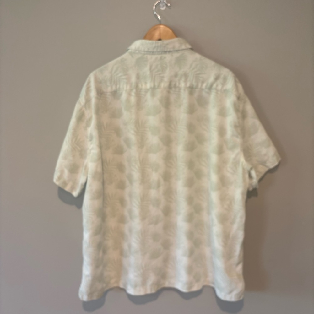 NAT NAST Men’s Silk and Cotton‎ Short Sleeve Button Down Shirt Light Green XXL - Picture 2 of 10
